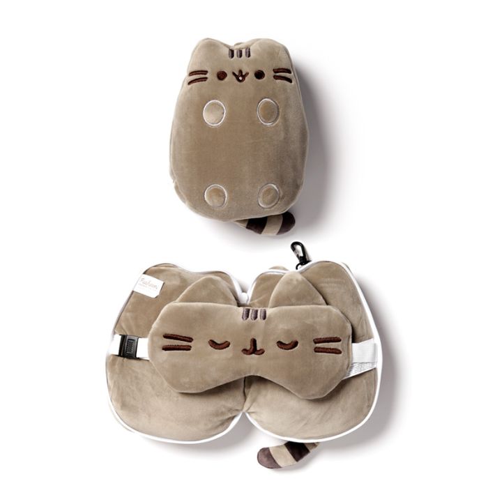Relaxeazzz Pusheen Katt Formad Resekudde & Ögonmask