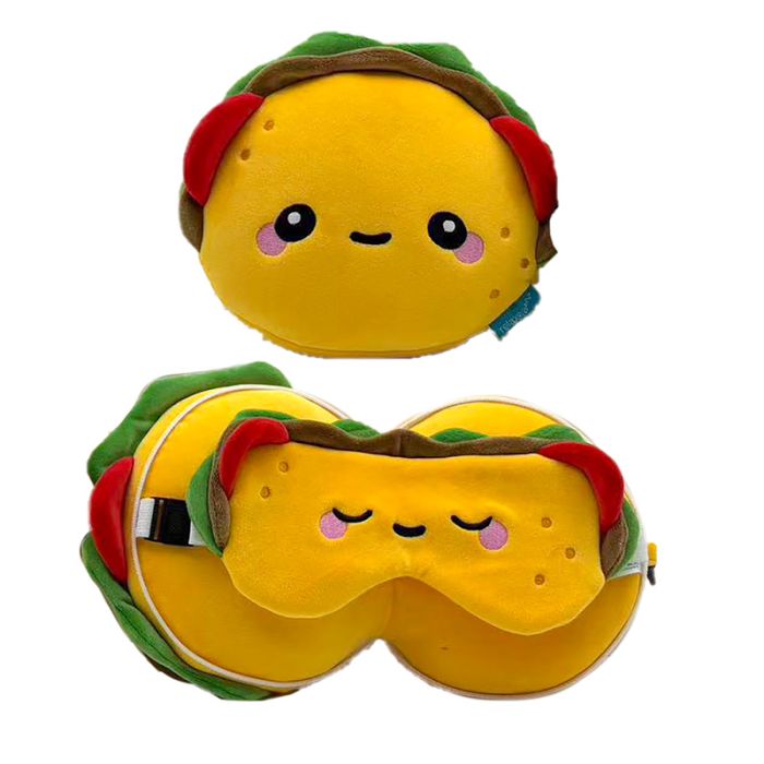 Relaxeazzz Foodiemals Frida the Taco Resekudde & Ögonmask