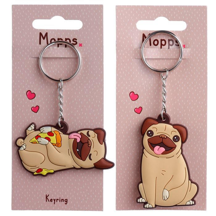 Mopps Mops PVC Nyckelring