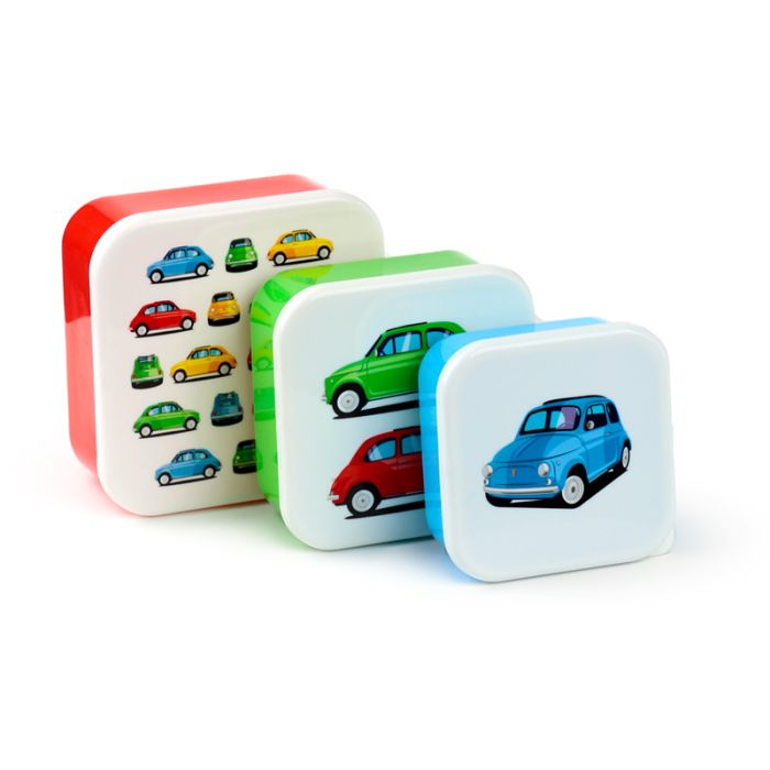 3-Pack Lunchlådor M/L/XL - Retro Fiat 500