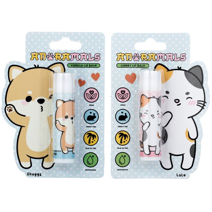 Lola the Cat & Shuggs the Shiba Inu Hund Adoramals Läppbalsam i Sticka