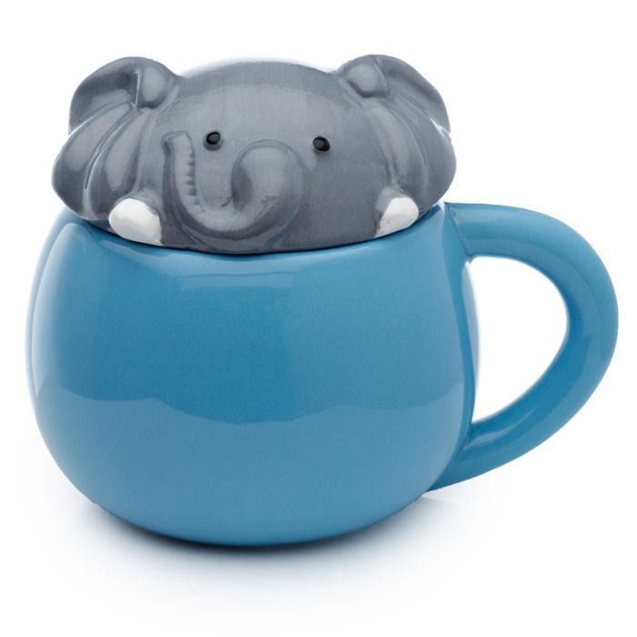 Adoramals Elefant Keramik Djurmugg med Lock