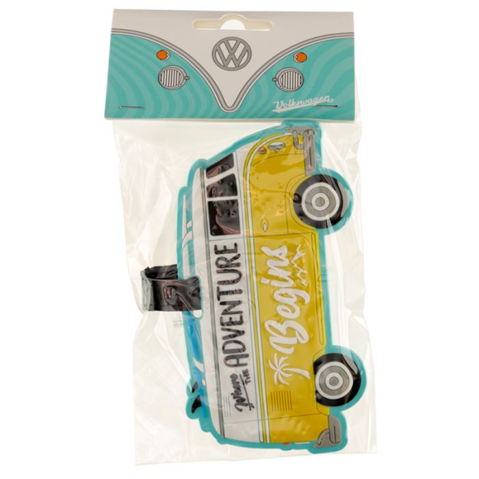 Volkswagen VW T1 Camper Bus Surf Adventure Begins PVC Bagagelapp