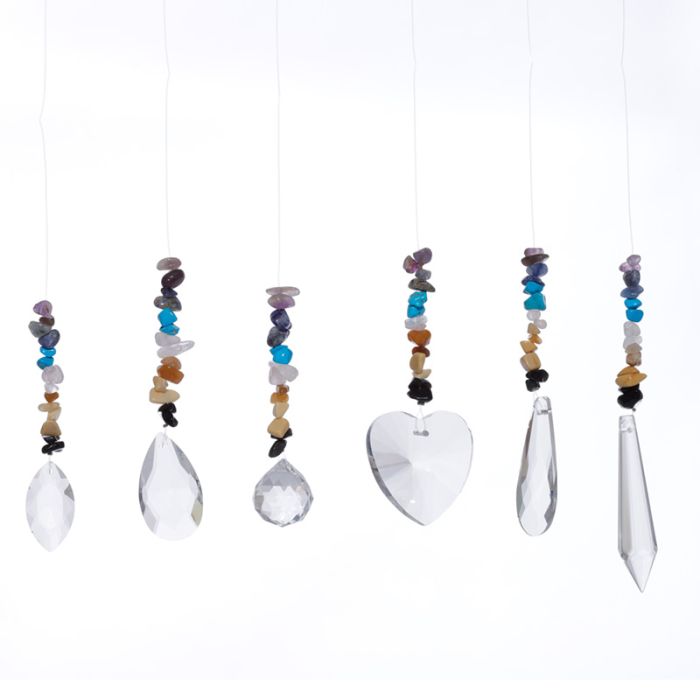 Ädelsten Kristall Chakra Suncatcher