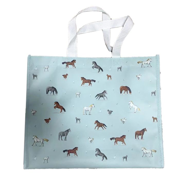Willow Farm Hästar Återanvändbar Shoppingväska
