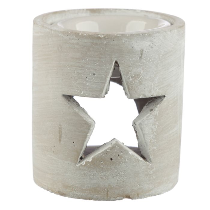 Grå Eden Julstjärna Aromalampa i Betong