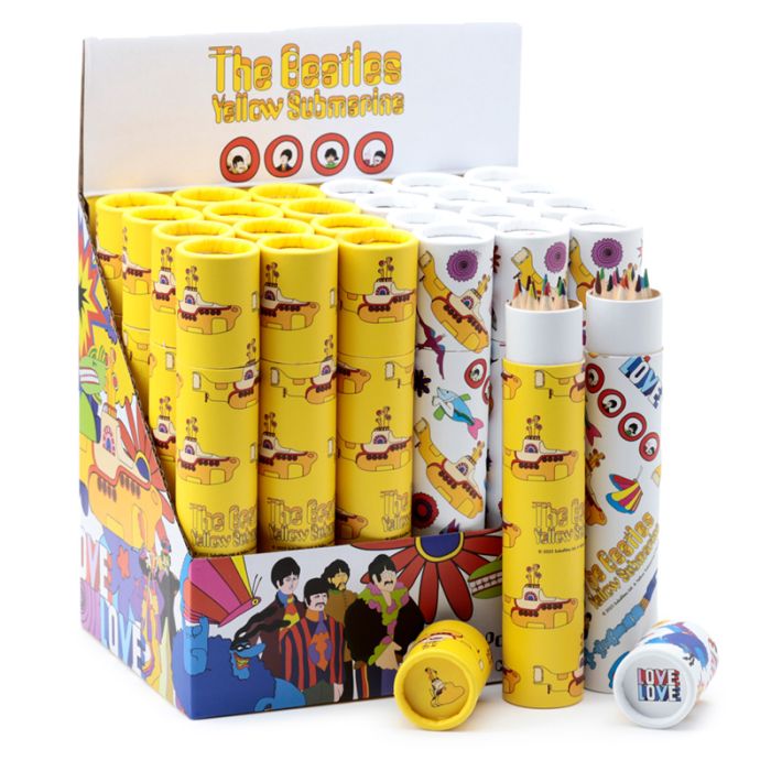The Beatles Yellow Submarine Stor Pennburk med 12 Färgpennor