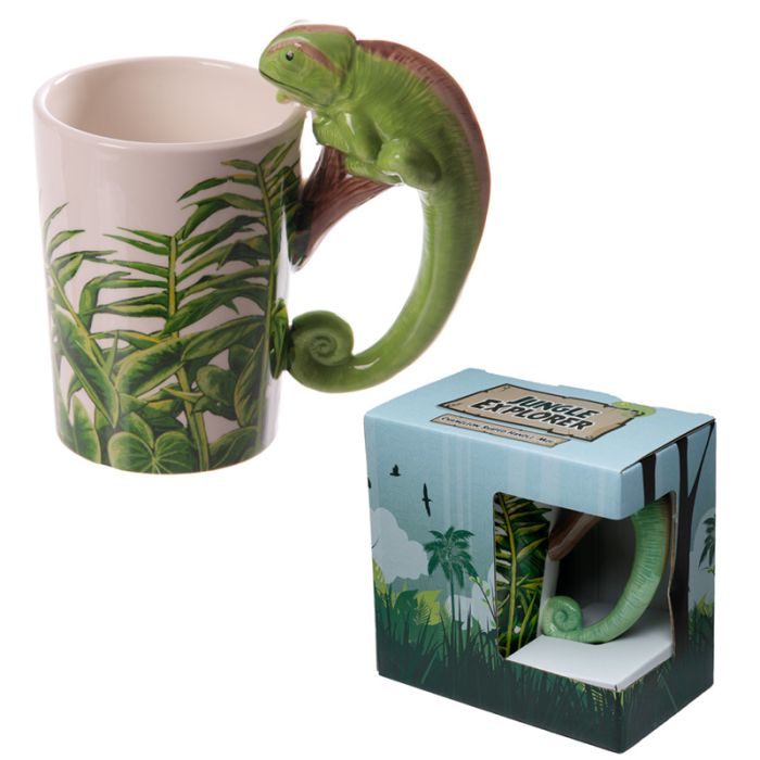 Keramik Mugg med Kameleont Format Handtag
