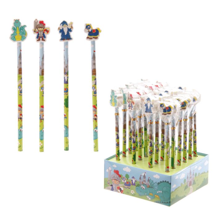 Tecknad Riddare Penna med Suddgummi topp