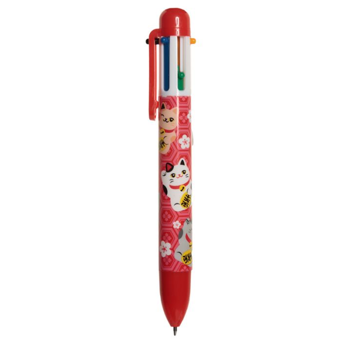 Maneki Neko Lyckokatt Penna med Multifärg (6 Färger)