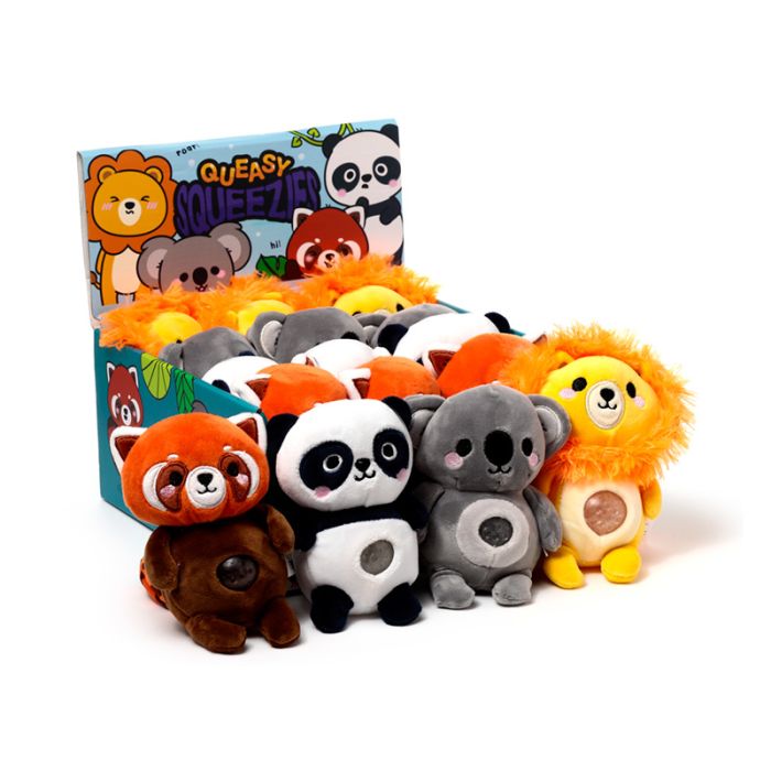 Queasy Squeezies Adoramals Zoo Mix #1 Formad Plysch Klämmig Leksak