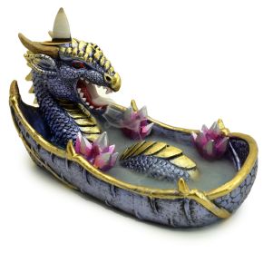 Elements Amethyst Crystal Dragon Drake Backflow Rökelsebrännare