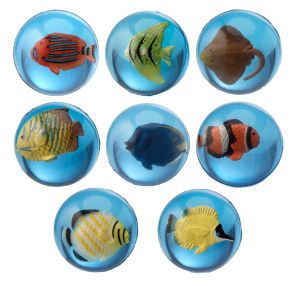 3D Tropisk Fisk Studsboll (Plast Burk)