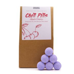 Svart Körsbär Badbomb Chill Pill Presentförpackning