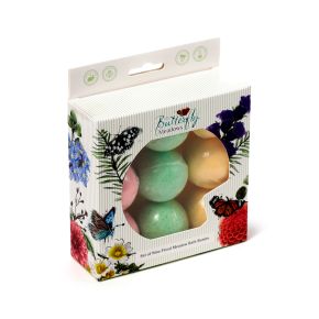 9-Pack Butterfly Meadows Mini Badbomber med Mandelolja