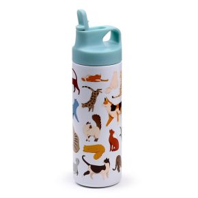 Feline Fine Katter Värmeisolerad Flip Top Flaska 500ml