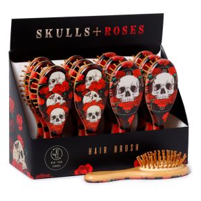 Skulls and Roses Hårborste i 100% Bambu