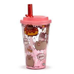 Splitterfri Pusheen Foodie Dubbelväggig Kopp & Sugrör