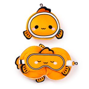 Relaxeazzz Adoramals Finley the Clown Fish Plysch Resekudde & Ögonmask