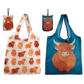 Ihopvikbar Återanvändbar Shoppingväska - Highland Coo Ko