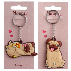 Mopps Mops PVC Nyckelring