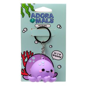 Wendy the Octopus Bläckfisk Adoramals 3D PVC Nyckelring