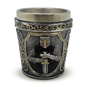 Dekorativ Medeltida Svart Riddare Shotglas