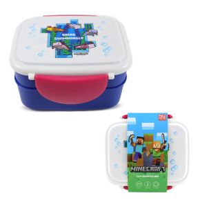 Minecraft Axolotl Clip Lock Staplad Lunchlåda med Bestick