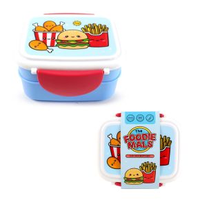 Foodiemals Clip Lock Staplad Lunchlåda med Bestick