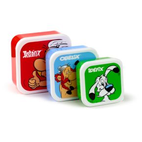 3-Pack Lunchlådor - Asterix, Obelix & Idefix (Dogmatix) M/L/XL