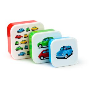 3-Pack Lunchlådor M/L/XL - Retro Fiat 500