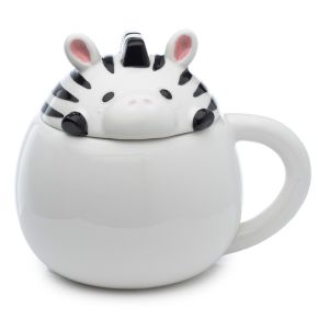 Adoramals Zebra Keramik Djurmugg med Lock
