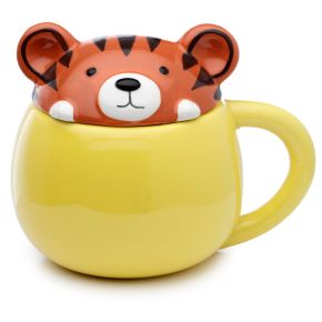 Adoramals Tiger Keramik Djurmugg med Lock