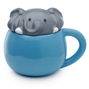 Adoramals Elefant Keramik Djurmugg med Lock