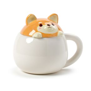 Shiba Inu Keramik Djurmugg med Lock
