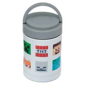 Minecraft Faces Värmeisolerad Lunchburk i Rostfritt Stål Varm & Kall Mat 500ml