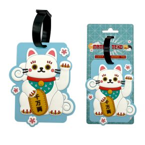 Maneki Neko Lyckokatt PVC Bagagelapp