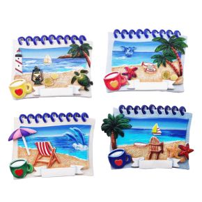 3D Tryckt Kustsouvenir Magnet Spiral Anteckningsbok Panorama