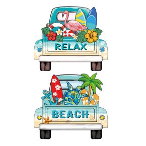 3D Tryckt Kustsouvenir Magnet Kust Strand Bil