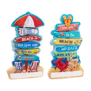 3D Tryckt Kustsouvenir Magnet Kust Strandskyltar