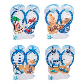 3D Tryckt Kustsouvenir Magnet Flip Flop Strandskylt