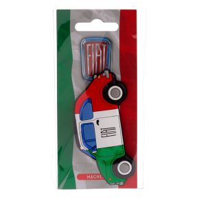 Fiat 500 Italiensk Flagga PVC Magnet