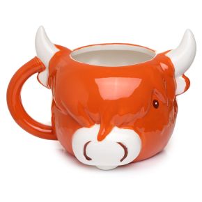 Highland Coo Ko Huvudformad Keramikmugg