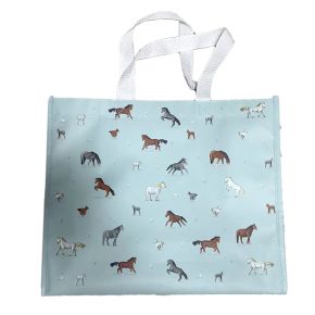 Willow Farm Hästar Återanvändbar Shoppingväska