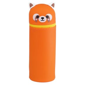 Adoramals Röd Panda Stående Pennfodral i Silikon