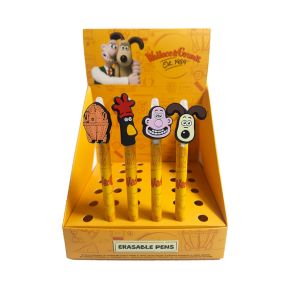 Inkredible Suddbar Bläckpenna med PVC Wallace & Gromit Topp