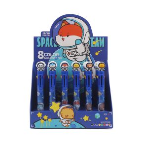 Space Team Penna med Multifärg med Topp (8 Färger)