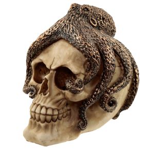 Brons Bläckfisk Dödskalle Ornament