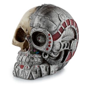 Steampunk Stil Dödskalle Halvt Robothuvud
