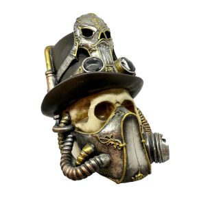 Steampunk Stil Dödskalle med Gasmask & Top Hat